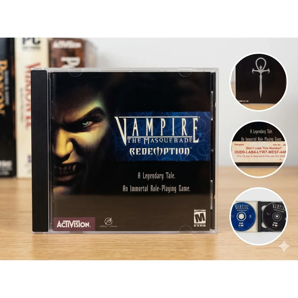 Vampire The Masquerade Redemption PC Game 2000 Big Box Jewels Complete CD‎ Key